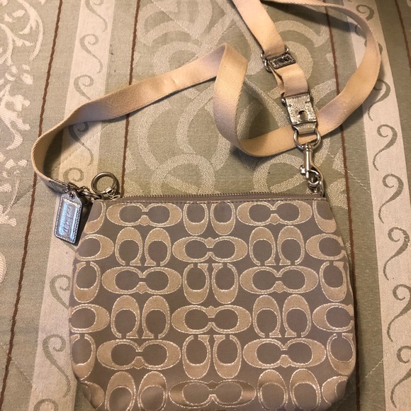 Silver crossbody coach purse - Picture 2 of 3
